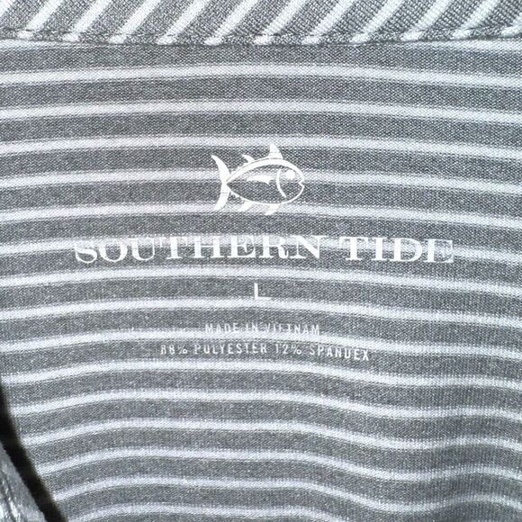 Southern Tide Gray Coast to Trail L/S Performance Polo Shirt Sz L - Picture 2 of 9